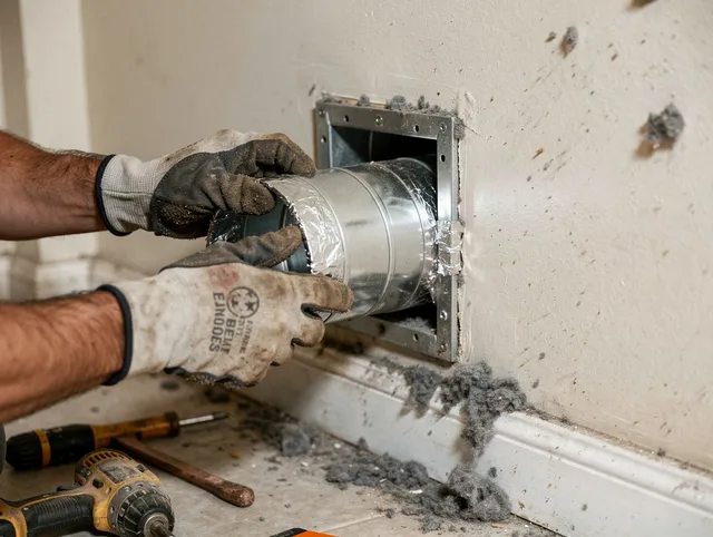 Professional dryer vent repair and installation by University Heights Dryer Vent Cleaning in University Heights